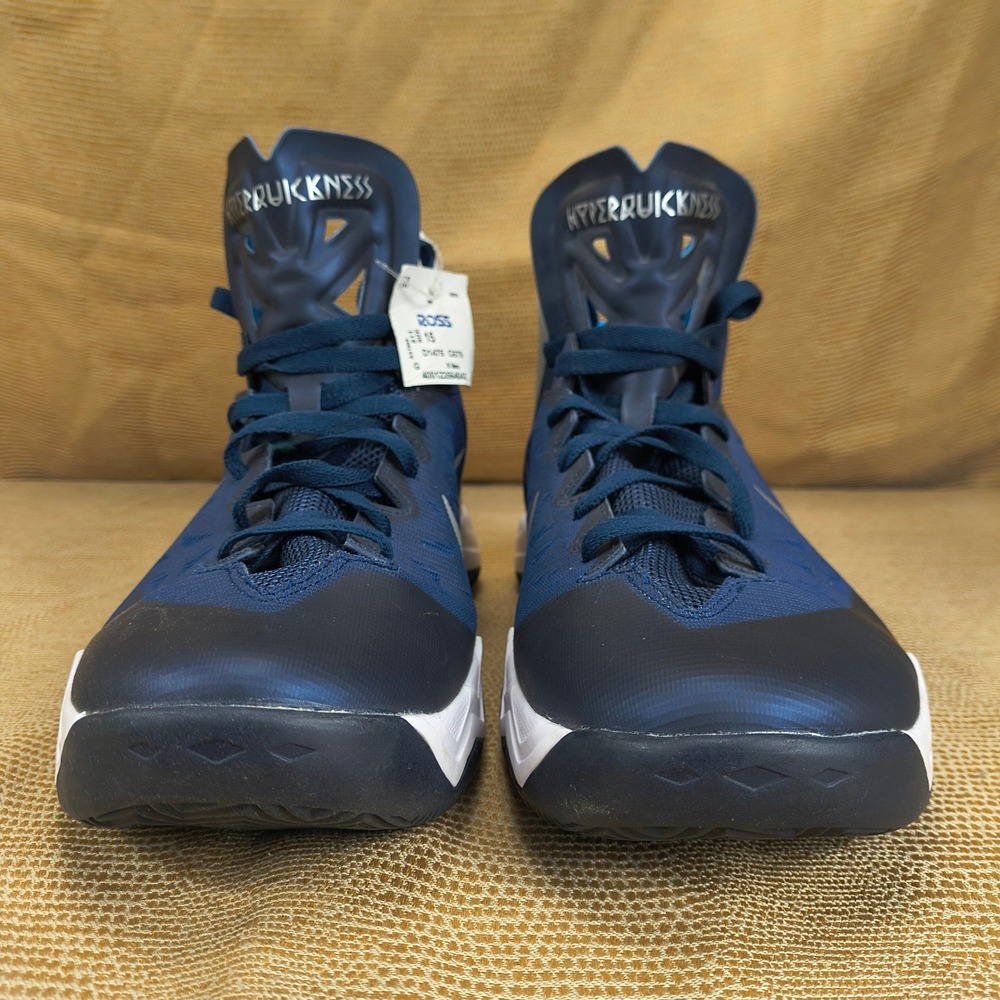 Nike Zoom Hyperquickness Mens 15 Midnight Navy Silver Blue 599420-400 Basketball - Picture 5 of 16